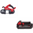 Milwaukee 2829-20 M18 FUEL Band Saw, Bare W/ 48-11-1820 M18 2.0 Battery Pack
