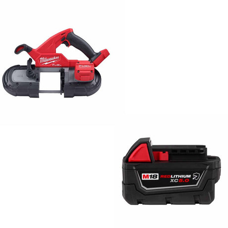 Milwaukee 2829-20 M18 FUEL Band Saw, Bare W/ 48-11-1850R M18 XC5.0 Battery