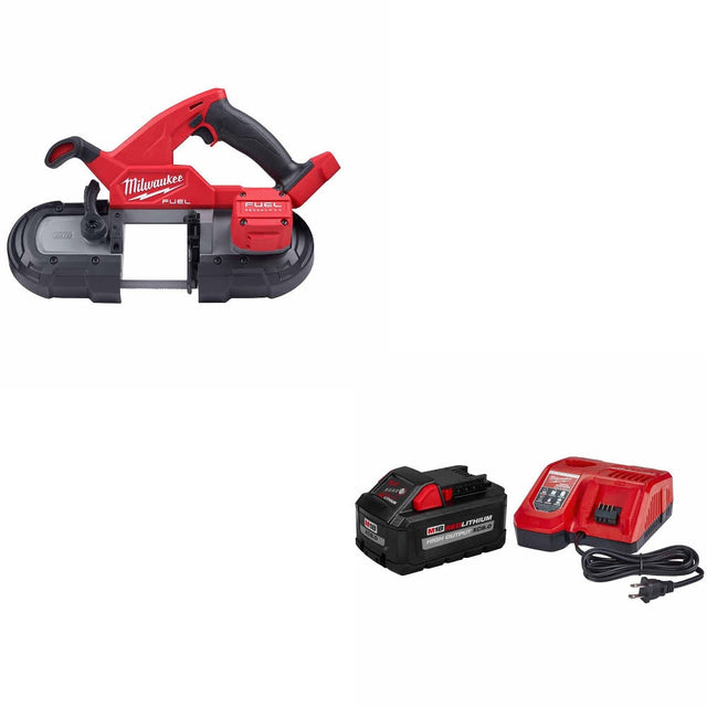 Milwaukee 2829-20 M18 Compact Band Saw w/ FREE 48-59-1880 M18 XC8.0 Starter Kit