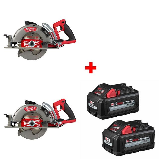 Milwaukee 2830-20 M18 FUEL Circ Saw, 2 Pack w/ 48-11-1862 M18 Battery 2Pk