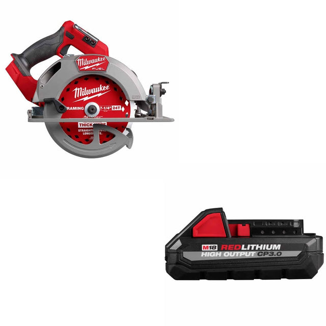Milwaukee 2834-20 M18 FUEL 7-1/4” Circ Saw, Bare W/ 48-11-1835 M18 CP3.0 Battery