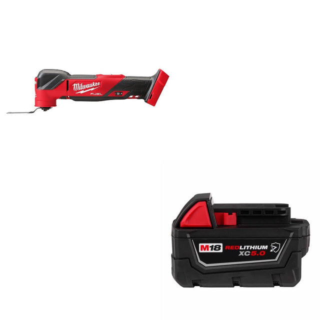 Milwaukee 2836-20 M18 FUEL Multi-Tool, Bare W/ 48-11-1850R M18 XC5.0 Battery