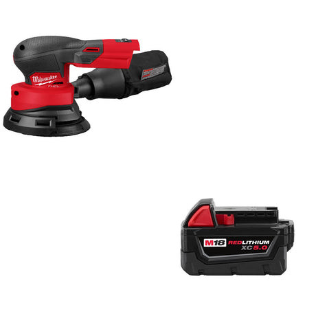 Milwaukee 2837-20 M18 FUEL 5" Sander W/ FREE 48-11-1850 M18 XC5.0 Battery Pack