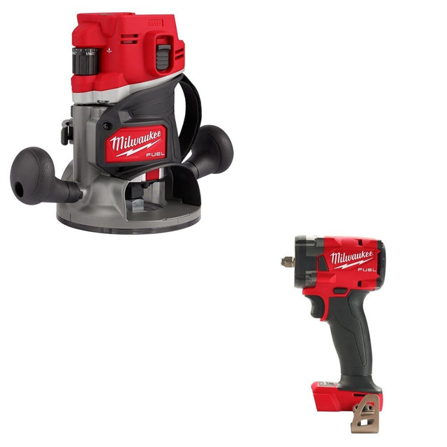 Milwaukee 2838-20 1/2" Router W/ FREE 2854-20 3/8" Compact Impact Wrench w/ Friction Ring