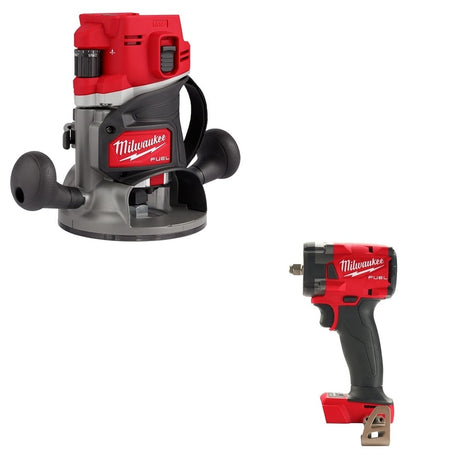 Milwaukee 2838-20 1/2" Router W/ FREE 2854-20 3/8" Compact Impact Wrench w/ Friction Ring