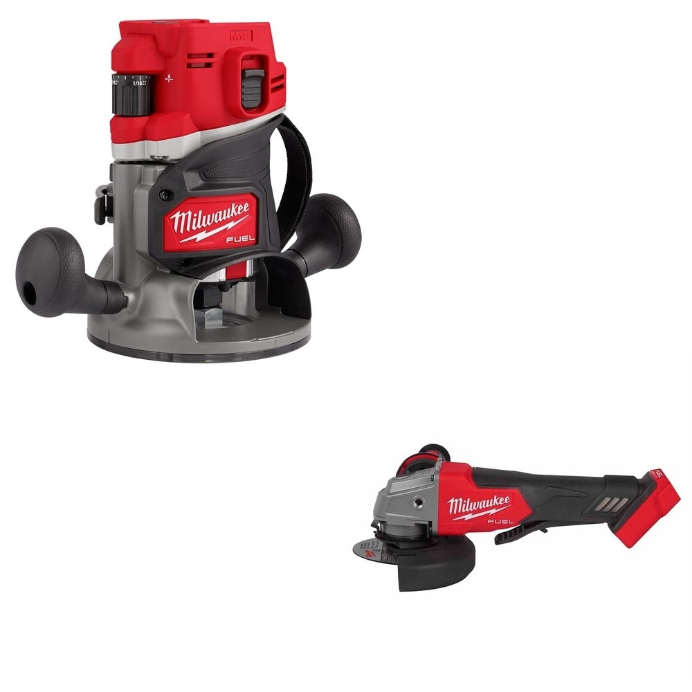 Milwaukee 2838-20 1/2" Router W/ FREE 2880-20 4-1/2" / 5" Grinder Paddle Switch, No-Lock