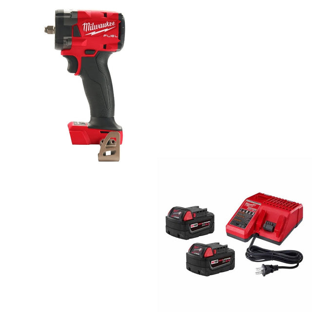 Milwaukee 2854-20 M18 FUEL 3/8" Impact Wrench W/ 48-59-1852B M18 18V Starter Kit