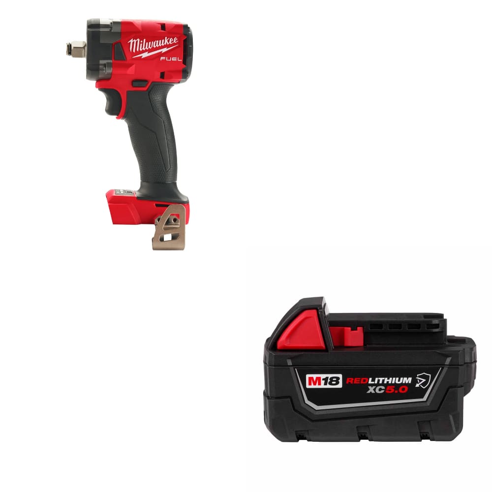 Milwaukee  2855-20 M18 FUEL Impact Wrench w/ FREE 48-11-1850R M18 XC5.0 Battery