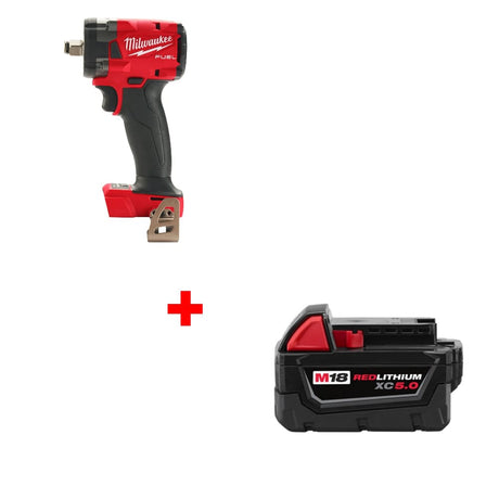 Milwaukee 2855-20 M18 FUEL Impact Wrench w/ FREE 48-11-1850 M18 Battery Pack