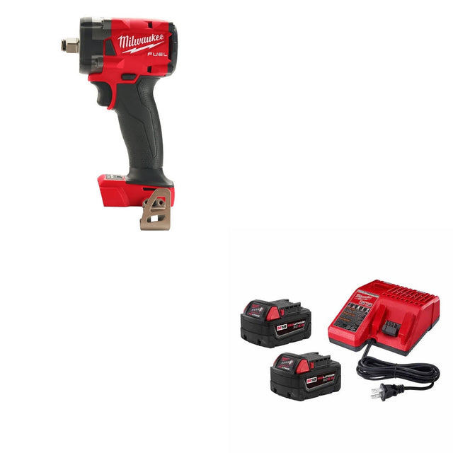Milwaukee  2855-20 M18 FUEL Impact Wrench W/ 48-59-1852B M18 18V Starter Kit