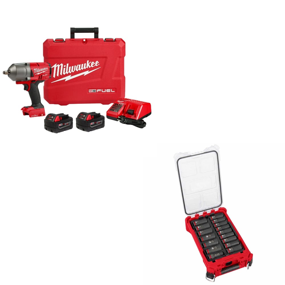 Milwaukee 2863-22R M18 FUEL Impact Wrench W/ FREE 49-66-6803 16Pc Socket Set