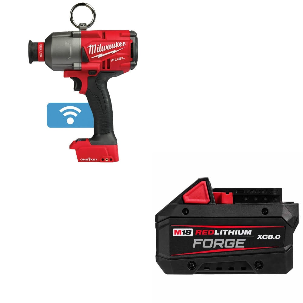 Milwaukee 2865-20 M18 FUEL Impact Wrench W/ 48-11-1881 M18 XC8 Battery Pack