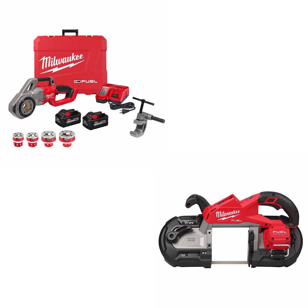 Milwaukee 2870-22 Compact Pipe Threader Kit Kit W/ FREE 2929-20 M18 Band Saw