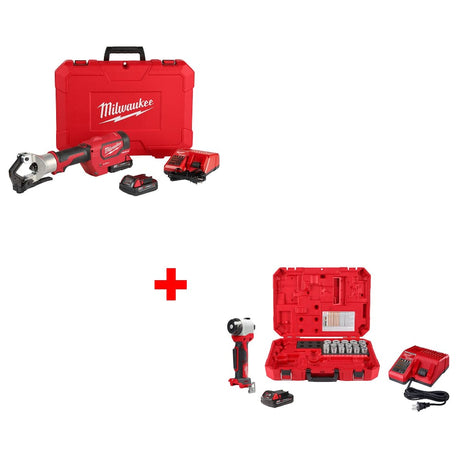 Milwaukee 2877-22 M18 Dieless Crimper w/ FREE 2935CU-21S M18 Cable Stripper Kit