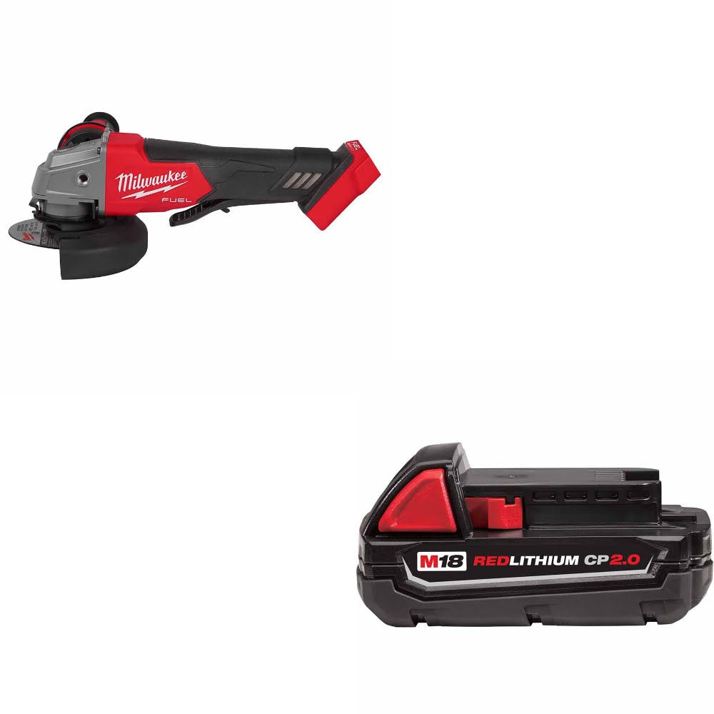 Milwaukee 2880-20 M18 FUEL 4-1/2"/5" Grinder W/ 48-11-1820 M18 2.0 Battery Pack