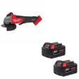 Milwaukee 2880-20 M18 FUEL 4-1/2"/5" Grinder W/ 48-11-1852 M18 XC5 Battery, 2Pk