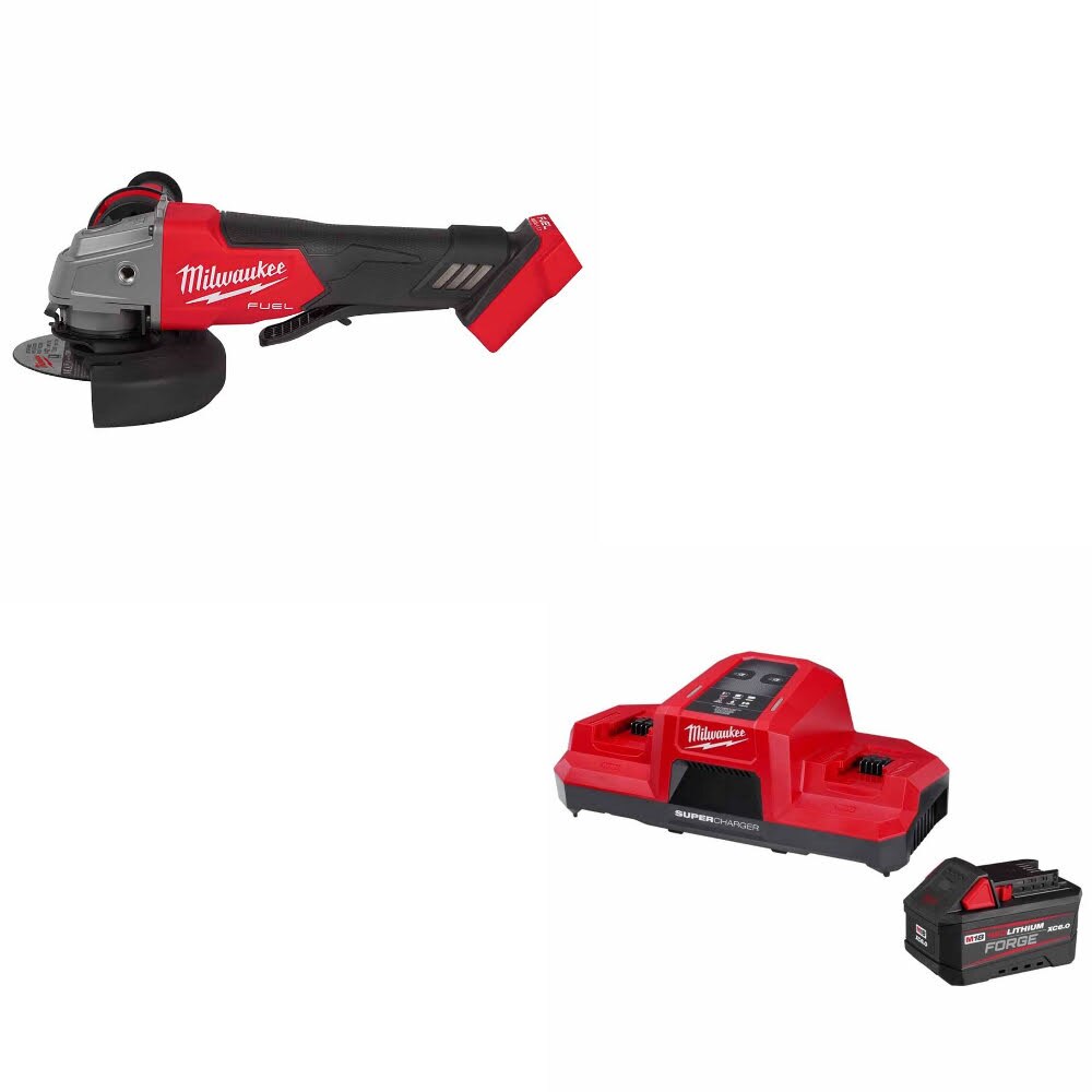 Milwaukee 2880-20 M18 FUEL 4-1/2"/5" Grinder W/ 48-59-1861 M18 18V Starter Kit