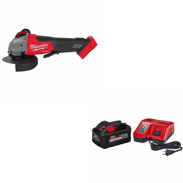 Milwaukee 2880-20 M18 FUEL 4-1/2"/5" Grinder W/ 48-59-1880 M18 XC8.0 Starter Kit