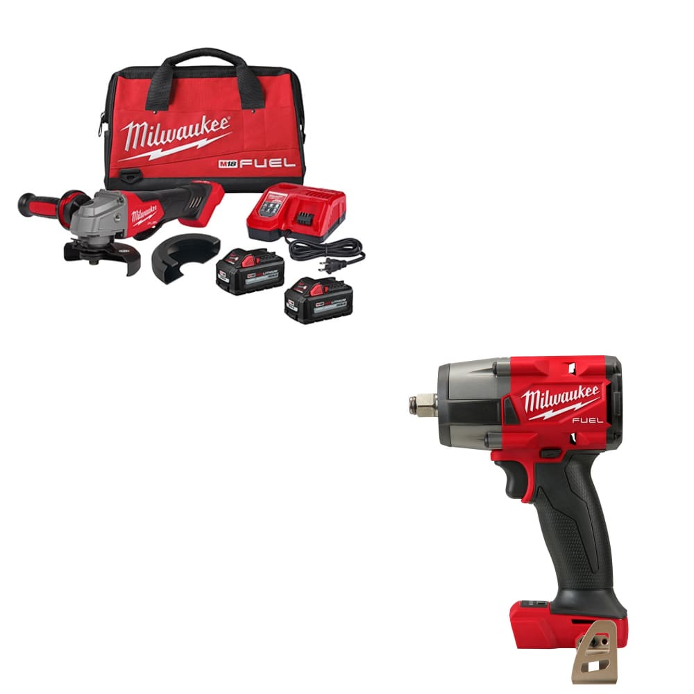 Milwaukee 2880-22 M18 FUEL Grinder Kit W/ FREE 2962-20 M18 FUEL Impact Wrench