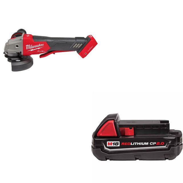 Milwaukee 2882-20 M18 FUEL 4-1/2"/5" Grinder W/ 48-11-1820 M18 2.0 Battery Pack