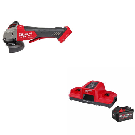 Milwaukee 2882-20 M18 FUEL 4-1/2"/5"  Grinder W/ 48-59-1861 M18 18V Starter Kit