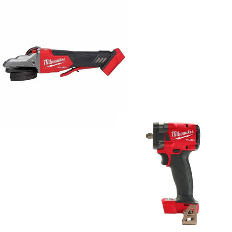 Milwaukee 2886-20 5" Flathead Braking Grinder, Paddle Switch No-Lock W/ FREE 2854-20