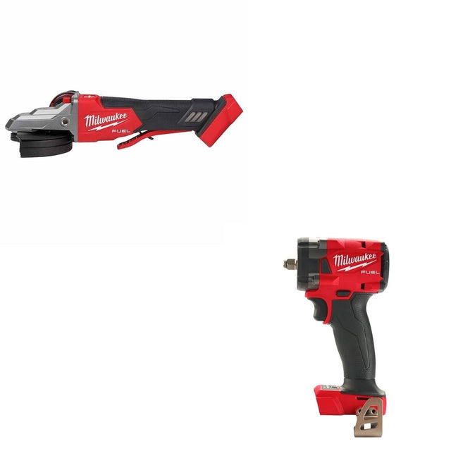 Milwaukee 2886-20 5" Flathead Braking Grinder, Paddle Switch No-Lock W/ FREE 2854-20
