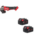 Milwaukee 2888-20 M18 FUEL 4-1/2"/5" Grinder W/ 48-11-1852 M18 XC5 Battery, 2Pk