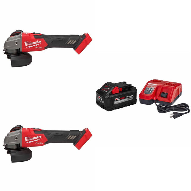 Milwaukee 2889-20 M18 FUEL Grinder, 2Pk w/ FREE 48-59-1880 M18 XC8.0 Starter Kit