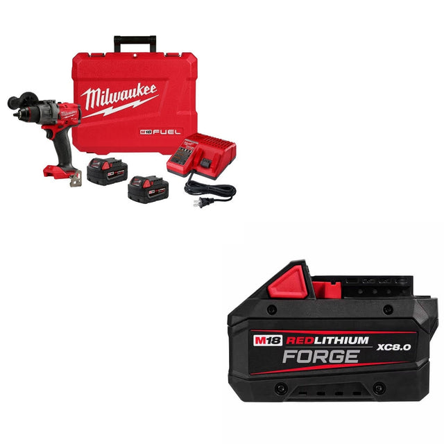 Milwaukee 2904-22 M18 FUEL Drill/Driver Kit W/ FREE 48-11-1881 M18 Battery Pack