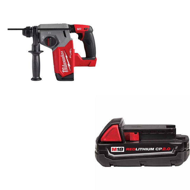 Milwaukee 2912-20 M18 FUEL 1" Rotary Hammer W/ 48-11-1820 M18 2.0 Battery Pack