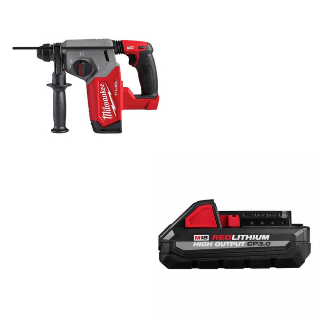 Milwaukee 2912-20 M18 FUEL 1" Rotary Hammer W/ 48-11-1835 M18 CP3.0 Battery