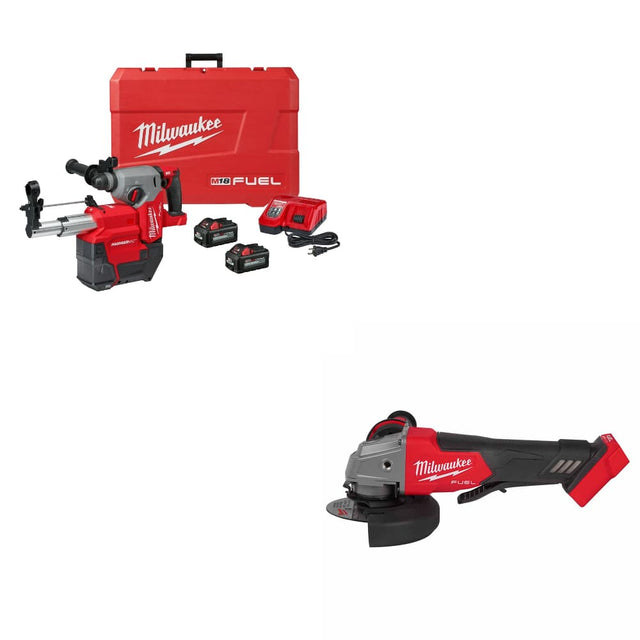 Milwaukee 2912-22DE M18 FUEL Rotary Hammer Kit W/ FREE 2880-20 M18 Grinder