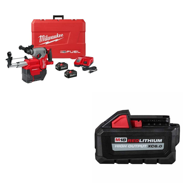 Milwaukee 2912-22DE M18 FUEL Rotary Hammer Kit W/ FREE 48-11-1865 M18 Battery