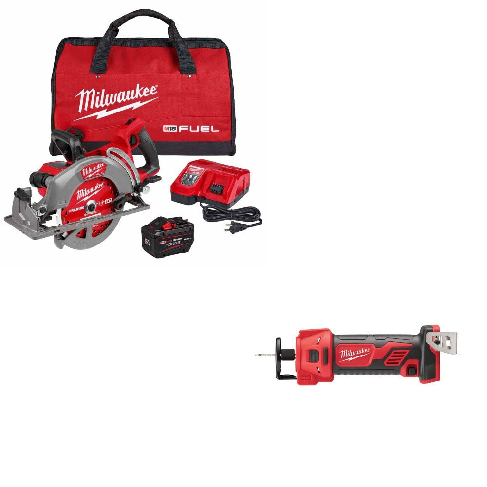 Milwaukee 2930-21HD Rear Handle Saw Kit W/ FREE 2627-20 Cut Out Tool
