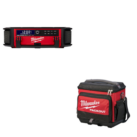 Milwaukee 2950-20 M18 PACKOUT Radio + Charger W/ FREE 48-22-8302 PACKOUT Cooler