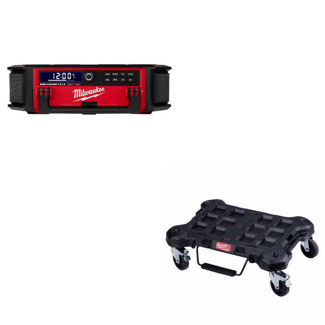 Milwaukee 2950-20 M18™ PACKOUT™ Radio + Charger W/ FREE 48-22-8410 Packout Dolly