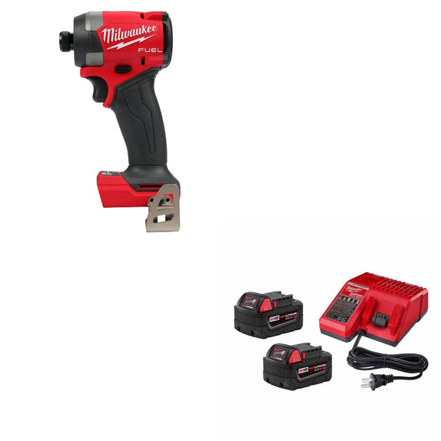 Milwaukee 2953-20 M18 FUEL 1/4" Impact Driver W/ 48-59-1852B M18 18V Starter Kit
