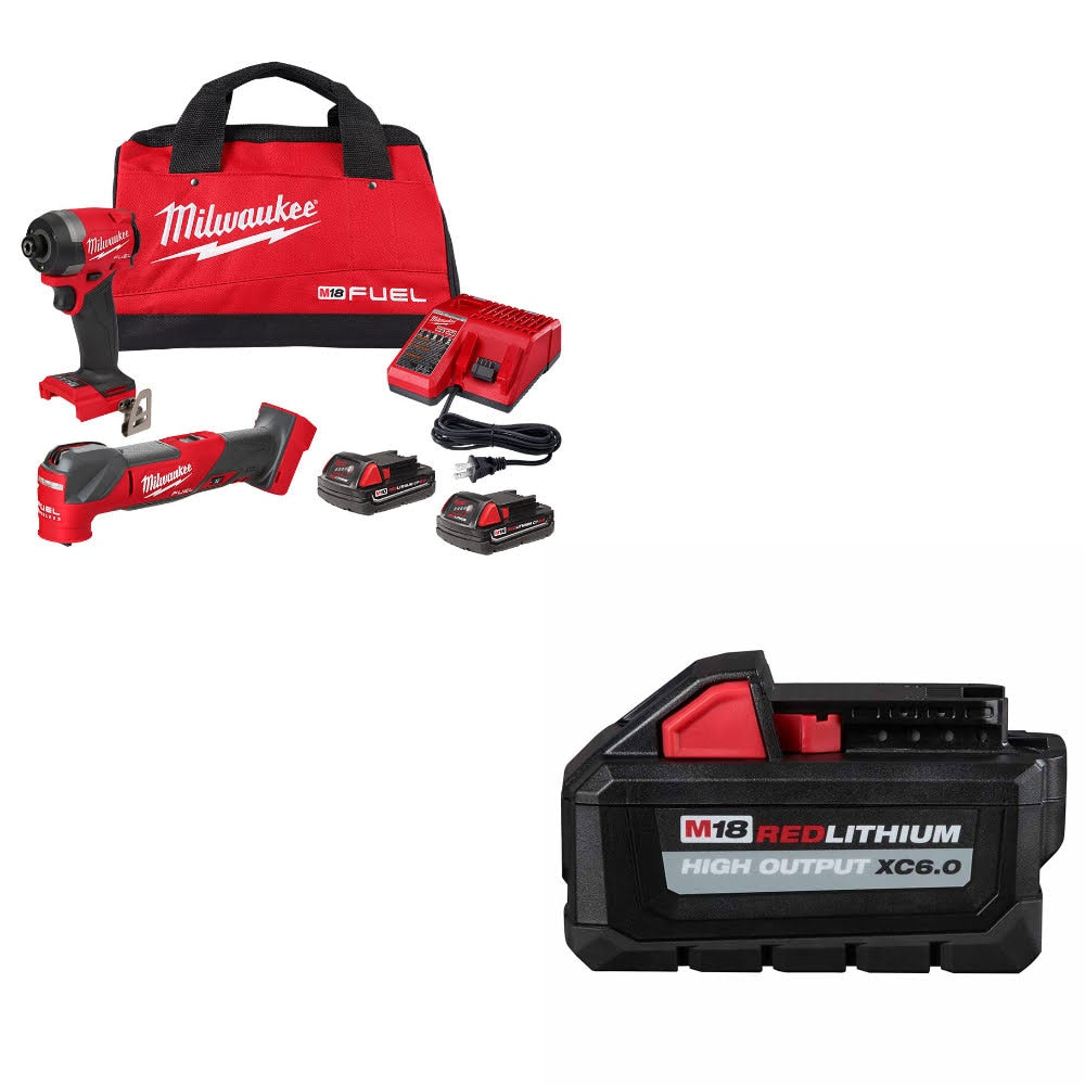 Milwaukee 2953-22MT M18 FUEL 2-Tool Combo Kit W/ 48-11-1865 M18 Battery Pack