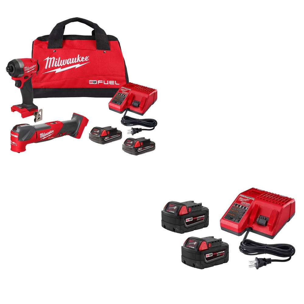 Milwaukee 2953-22MT M18 FUEL 2-Tool Combo Kit W/ 48-59-1852B M18 18V Starter Kit