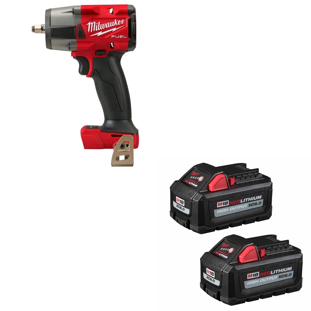 Milwaukee  2960-20 M18 FUEL 3/8" Impact Wrench W/ 48-11-1862 M18 Battery, 2 Pack