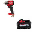 Milwaukee 2962-20 M18 FUEL 1/2" Impact Wrench W/ 48-11-1865 M18 Battery Pack