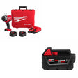 Milwaukee 2966-22 M18 FUEL Impact Wrench Kit W/ FREE 48-11-1850R M18 Battery