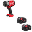 Milwaukee 2967-20 M18 FUEL 1/2" Impact Wrench W/ 48-11-1852 M18 Battery, 2 Pack