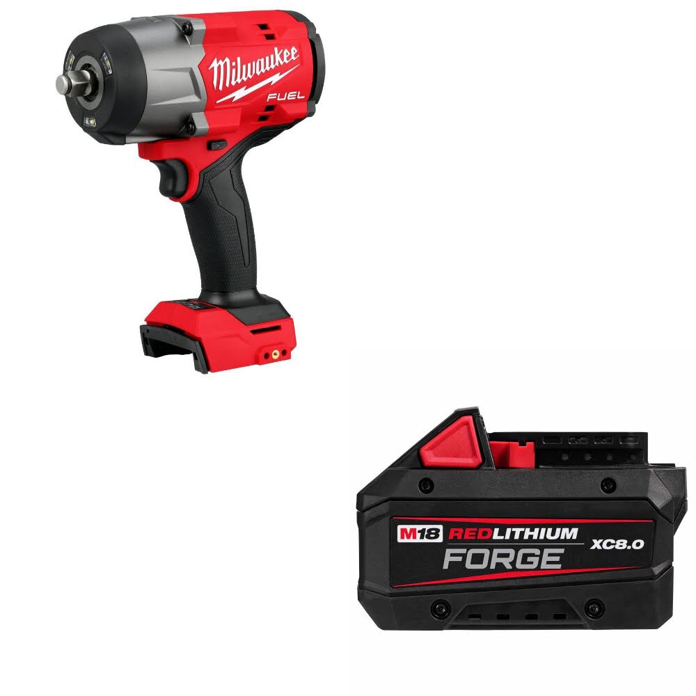 Milwaukee 2967-20 M18 FUEL 1/2" Impact Wrench W/ 48-11-1881 M18  Battery Pack