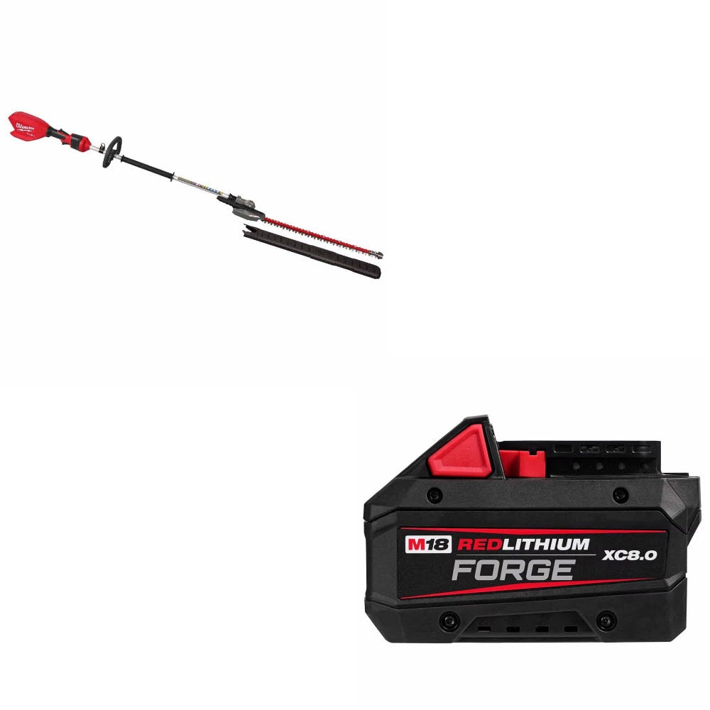 Milwaukee 3012-20 Hedge Trimmer Kit W/ FREE 48-11-1881 XC8.0 Battery
