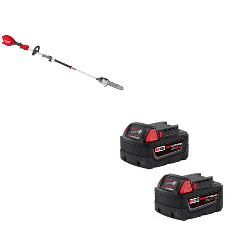 Milwaukee 3016-20PS M18 FUEL Pole Saw W/ 48-11-1852 M18 XC5.0 Battery, 2 Pack