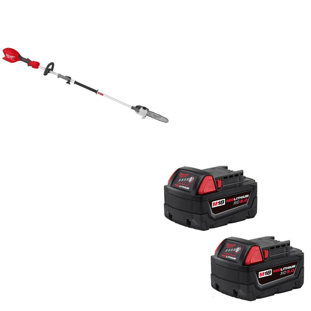 Milwaukee 3016-20PS M18 FUEL Pole Saw W/ 48-11-1852 M18 XC5.0 Battery, 2 Pack
