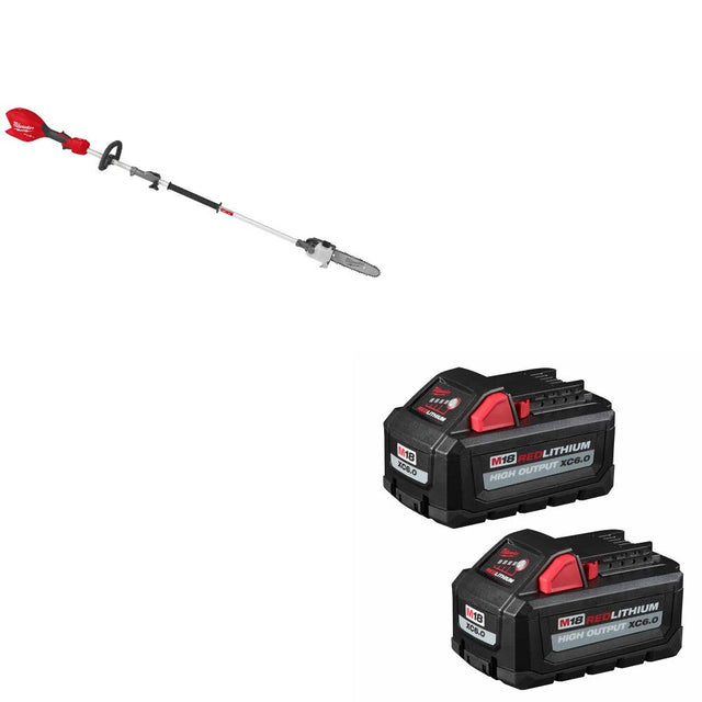 Milwaukee 3016-20PS M18 FUEL Pole Saw W/ 48-11-1862 M18 XC6.0 Battery, 2 Pack