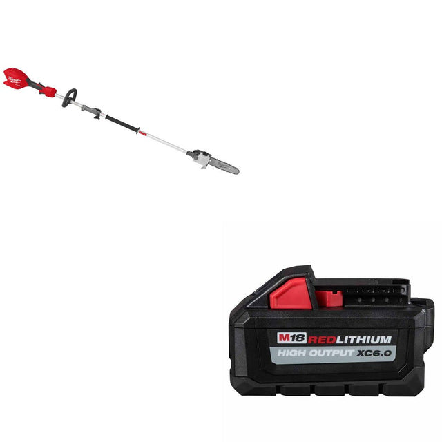 Milwaukee 3016-20PS M18 FUEL Pole Saw W/ 48-11-1865 M18 XC6.0 Battery Pack